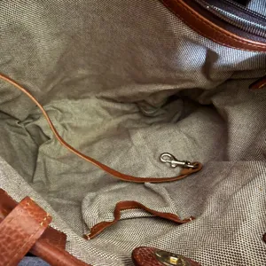 Dooney & Bourke Red Brown Suede Leather Tote Purse thumbnail 10