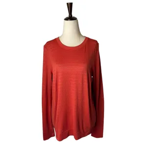 Lululemon Breeze By Long Sleeve Squad‎ Tee Women 10 Orange Top Yoga Athleisure thumbnail 2
