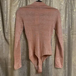 House of CB London Concha Pink Sparkle Cutout Long Sleeve Bodysuit NWT thumbnail 2