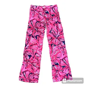 Lilly Pulitzer Georgia May Mid-Rise Palazzo Pants in Bright Flirty Navy thumbnail 2