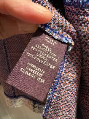 Johnston & Murphy Jacket Womens Medium Multi Tweed Open Front Draped Waterfall thumbnail 4