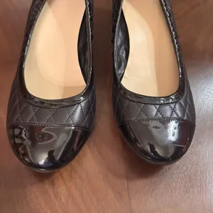 Cole Haan NikeAir Quilted‎ Leather Wedge Flats Black Womens 8 Comfort thumbnail 4