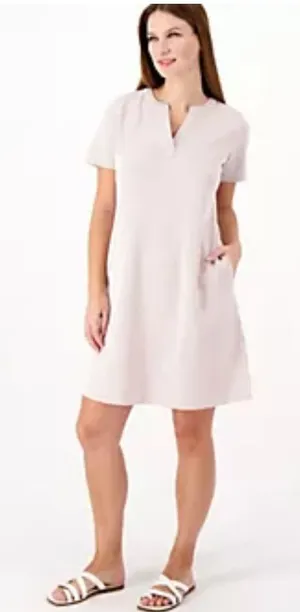 Isaac Mizrahi Live! Regular Knit‎ Seersucker Short Sleeve Dress thumbnail 1