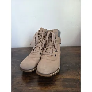 Sorel Lennox Boot Leather Tan Brown Mid Calf Outdoor Gorpcore Utility Women 7.5 thumbnail 4