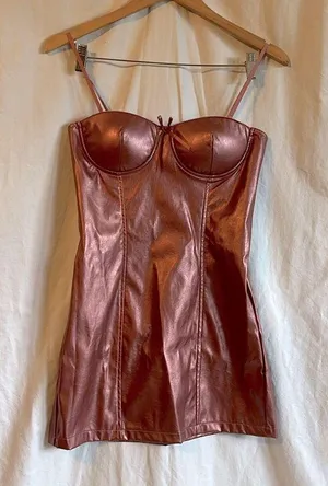 Superdown Revolve Salma Metallic Spaghetti Strap Bodycon Mini Dress thumbnail 2