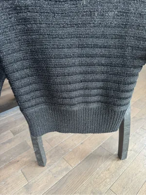FANG Black Open-Knit Boatneck Sweater thumbnail 4