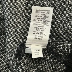 Maurices Buffalo Plaid Sweater Cozy Cabin Core Black White Knit V Neck M/L thumbnail 7