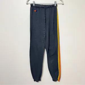 Aviator Nation 5 Stripe Jogger Size Small Gray Women’s Sweatpant thumbnail 2