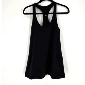 Lululemon Cool Racerback Tank Womens 4 Black Reversible Yoga Activewear Tank Top thumbnail 4