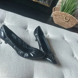 NEW‎ PRADA Black Patent Leather Ballet Pumps Size 39 thumbnail 2