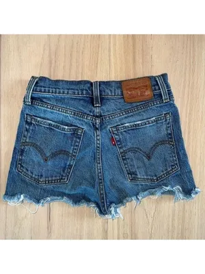 Levi’s Distressed Cut Off Denim Jean Shorts Button Fly Size 25 thumbnail 2