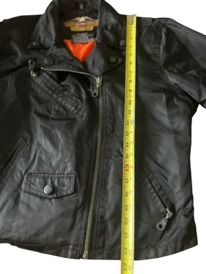 Harley Davidson Jacket Womens Medium Black Nylon Motorcycle Full Zip Embroidered thumbnail 5