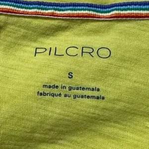 Anthropologie Pilcro Boxy Plunge V-Neck Tee Shirt Yellow Women’s Small thumbnail 3