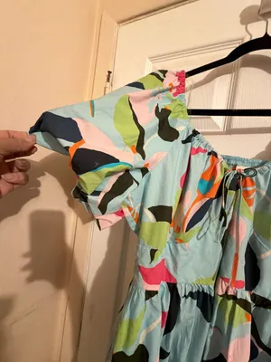 A New Day Women's Puff Short Sleeve Abstract Print Mini Dress thumbnail 2