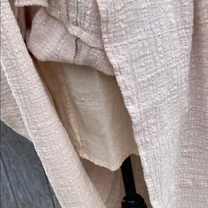 EUC HYFVE Open Back Cream Ruffle Hem Midi/Maxi Lined Dress Size Small Boho Chic thumbnail 8