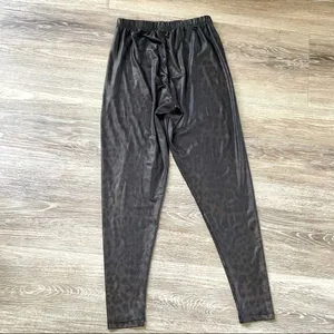 Steve Madden black leopard print joggers thumbnail 5