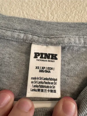 PINK Victoria's Secret Grey Tee with Black and Pink Logo thumbnail 2