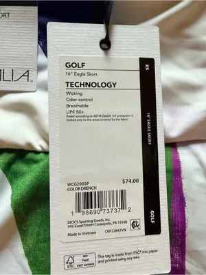Calia Eagle golf skort multicolor drench XS White thumbnail 6