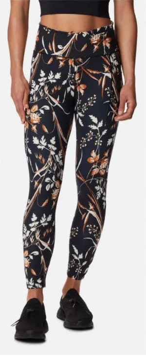 Columbia Weekend Adventure Leggings Women XL Black Floral 7/8 Gorpcore Botanical thumbnail 1