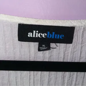 Alice Blue Size XL White Ruffle Blouse Top Coquette Cottagecore Soft Girl thumbnail 4