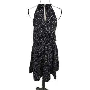 Women Unbranded Halter Dress Black White Polka Dot Size M thumbnail 4