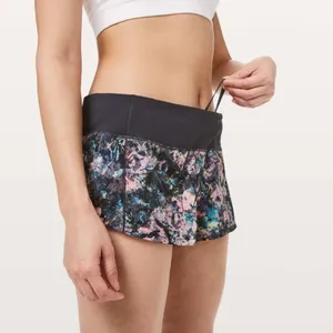 Lululemon Women Run Speed Up Short 2.5" Inseam Dappled Daze‎ Obsidian Size 14 thumbnail 2