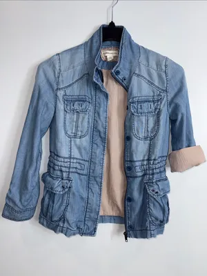 Anthropologie Marrakech anorak utility chambray jacket size XS petite thumbnail 3