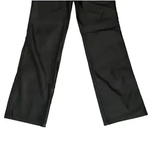 ZARA Faux Leather Pants Black High Waisted Straight Leg SZ 8 #1120 thumbnail 3