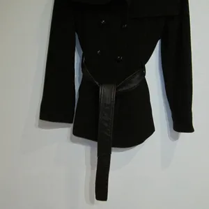 Cole Haan Chocolate Pea Coat Jacket Sz 10 thumbnail 8