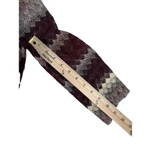 Studio One Women’s 6P Burgundy Lace Fit & Flare Belted Dress Petite thumbnail 5