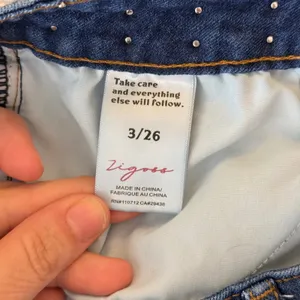 Vigoss Studded Wide Leg Jeans Womens 3/26 Blue thumbnail 7