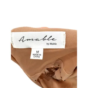 Amable by Mable Tan Rhinestone Mesh Two Piece Skirt‎ Set Party Cocktail thumbnail 4