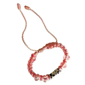Hello Kitty macrame adjustable bracelet Pink thumbnail 4