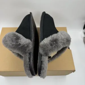 Ugg Australia Women’s Scuffette II Slippers Suede Black/Grey Size 7 New With Box thumbnail 11