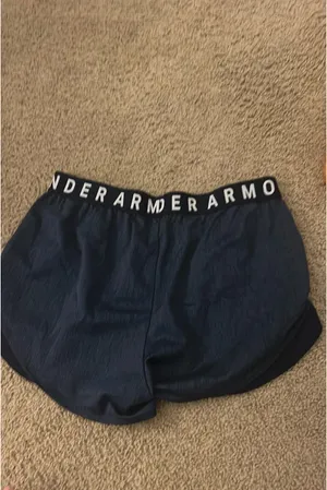 Navy Blue Under Armour Athletic Shorts Size Large thumbnail 2