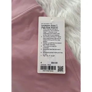 Lululemon Align High Rise Shorts 6" Pink Haze Size 4 thumbnail 8
