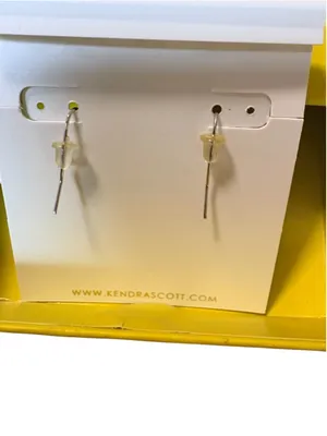 Kendra Scott Lee Silver Filigree Small Drop Earrings One Size NIB thumbnail 3