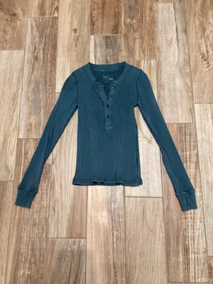 Aerie Road Trip Long Sleeve Henley T Shirt thumbnail 2