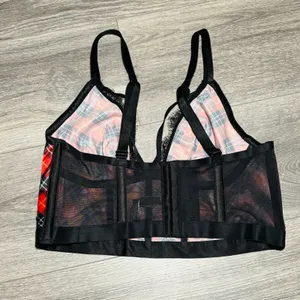 Victoria's Secret Longline Plaid Lace‎ Bustier Crop Large thumbnail 12