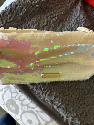 Victoria's Secret Iridescent Sequin Clutch in Pastel Shades thumbnail 3