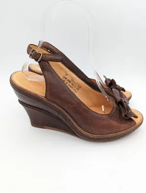 Timberland boot company Marge peep toe slingback wedged sandals size 7 thumbnail 3