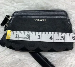 COACH y2k Black Wristlet with Card Slot thumbnail 8