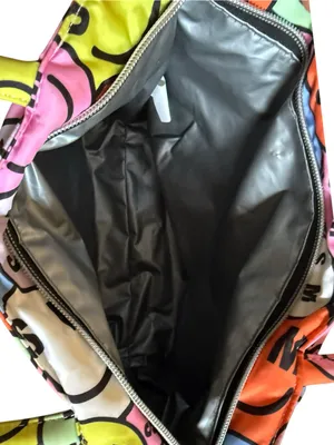 Steve Madden Insulated Mini Lunch Tote Multi Color Zip Smiley Face thumbnail 7