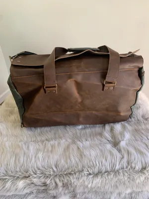 NWT Finley Mill Collection Origaudio Danville Weekender Duffel Bag Faux Leather thumbnail 2