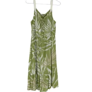 Collective Concepts‎ Womens Cami Midi Dress Lined Sleeveless Size Medium Green thumbnail 2