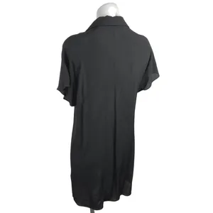 Aritzia Wilfred Free Black Short Sleeve Button Down Mini Shirt Dress Size S thumbnail 2