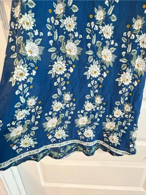 Show Me Your Mumu Rancho Vista Tunic Dress Blue White Size XS thumbnail 13