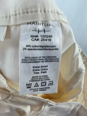Habitual Wide Leg Drawstring‎ Waist Pants in Cream Size XS thumbnail 8