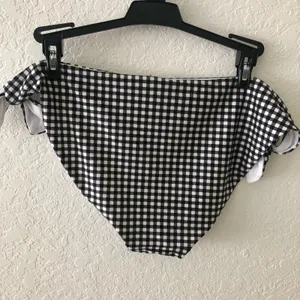 BONGO Womens Black White Gingham Bikini Bottom Side Tie Juniors NEW XL thumbnail 3