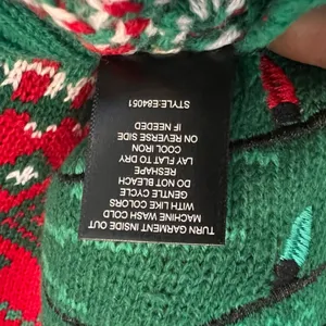 Blizzard Bay T-Rex Dinosaur Christmas Tree Ugly Sweater Red Green Womens Medium thumbnail 5